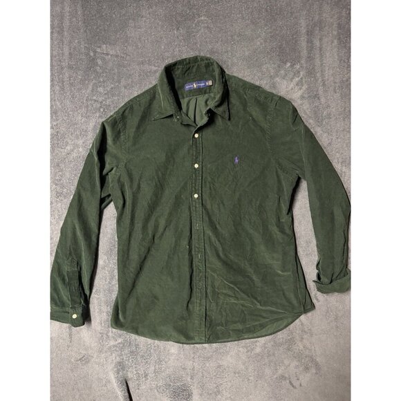 Lauren Ralph Lauren Other - Vintage Ralph Lauren Mens Medium Blaire Corduroy Button Down Shirt Casual Green